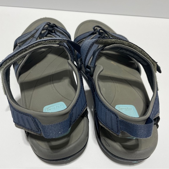 Teva Tirra Women's Size 9.5 Blue Gray Sport Hiking Sandals Shoc Pad Spider - Picture 5 of 8